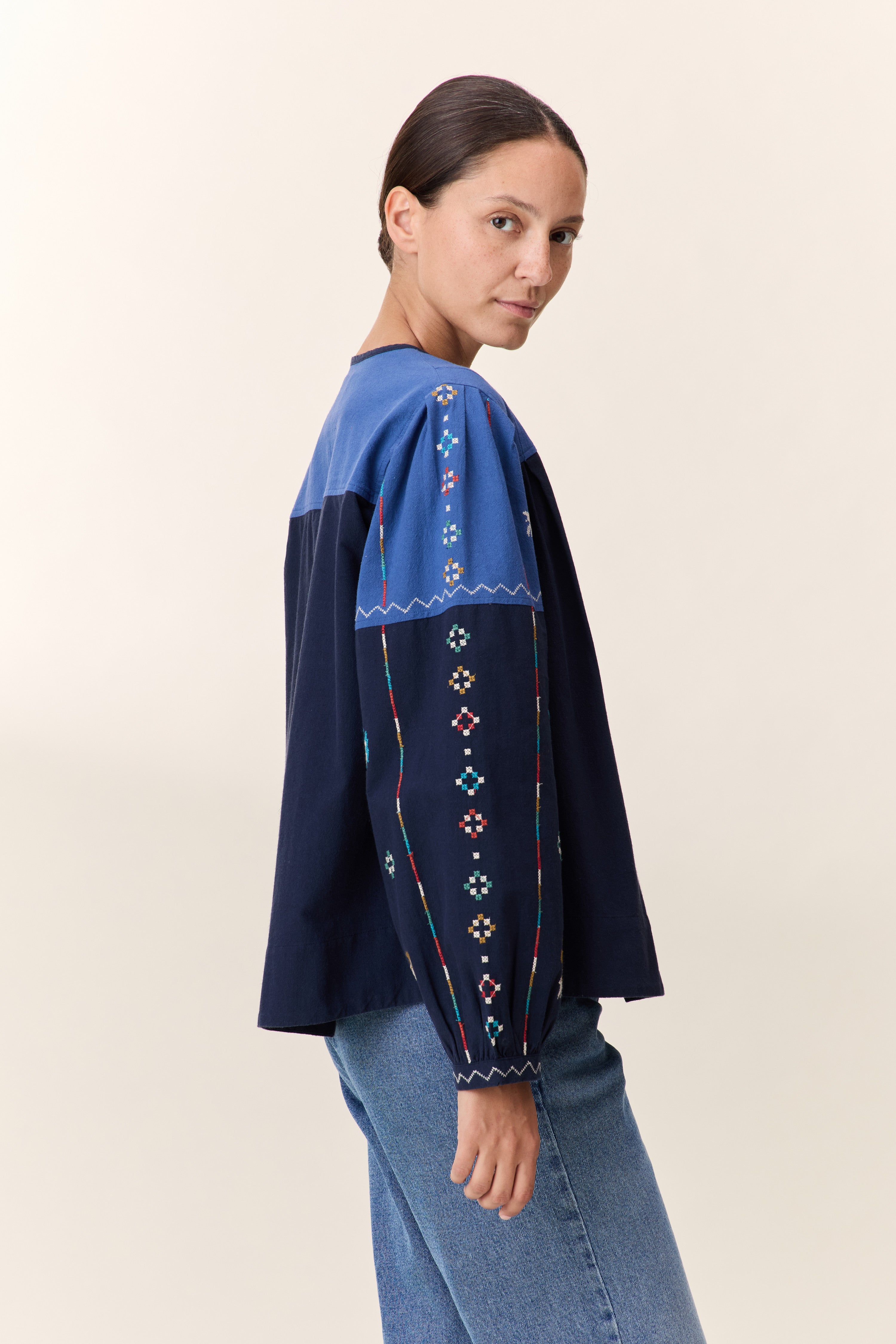 Blouse Chuki Brd Bleu | Leon & Harper | Leon & Harper