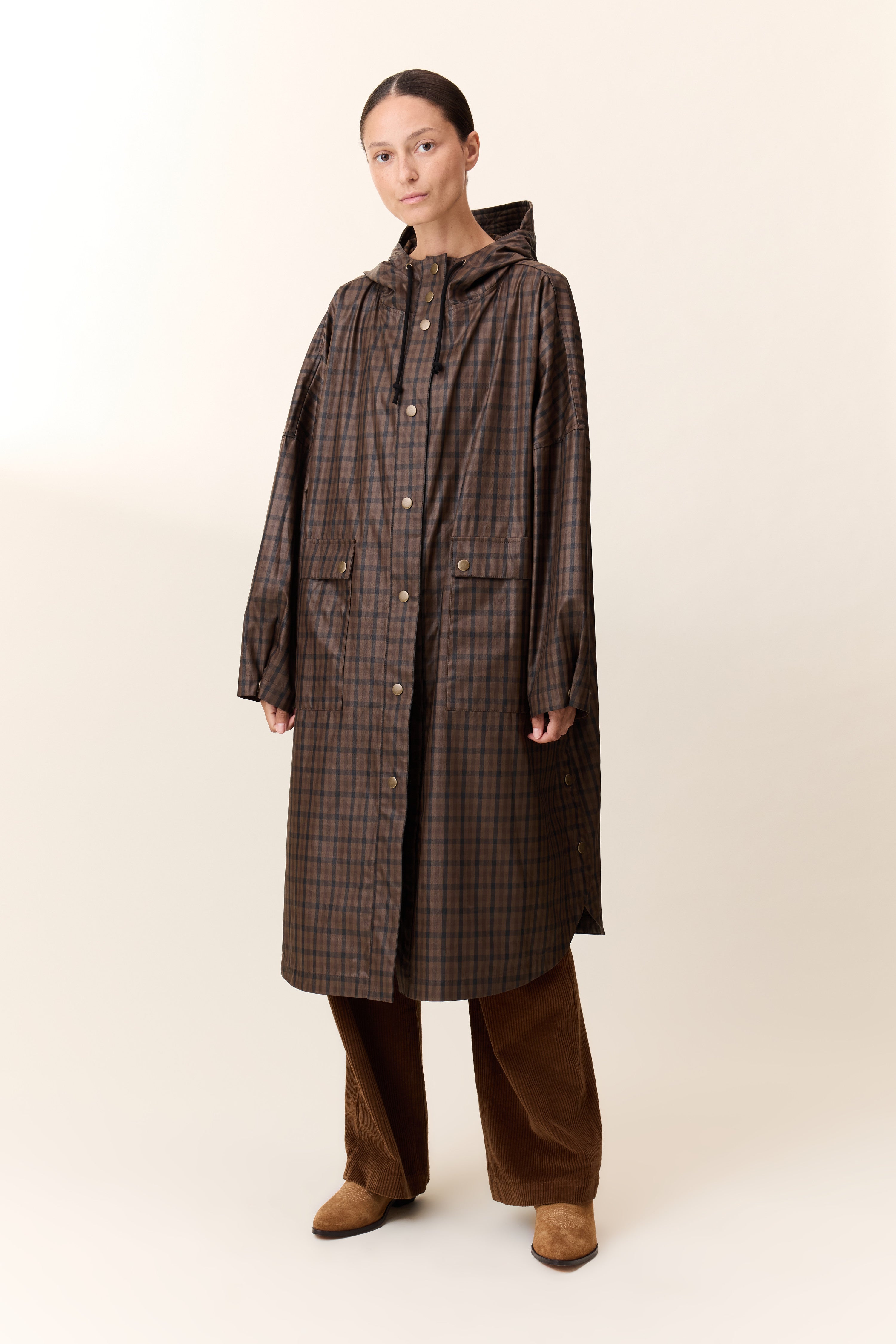 ジャケット・アウター 20471120 poncho top BlueVelvet Heart Peace Sign Patched Upcycled Inspired Poncho Top