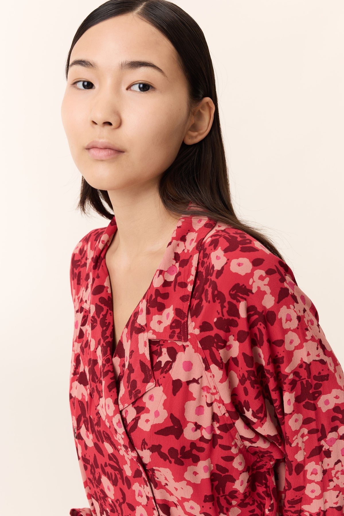 Red Flower Robe Robe Reda Flower | Leon & Harper