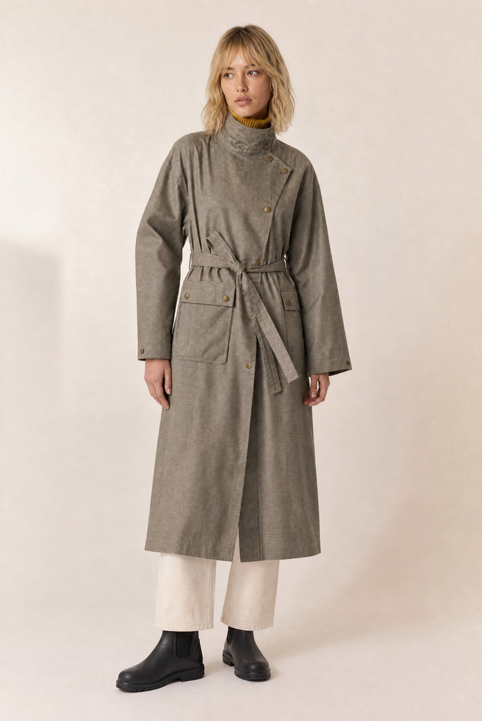 ノ*ん様 シーイー　cavempt KB SINGLE TRENCH Veeper Check Trenchcoat | Leon & Harper