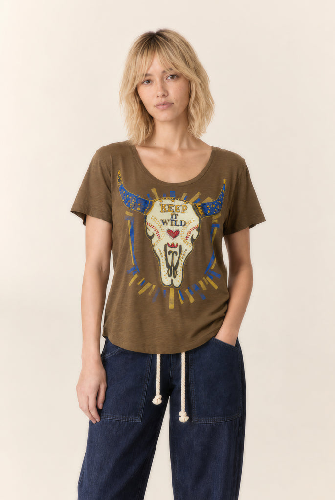 Tizia Cow Tshirt | Leon & Harper